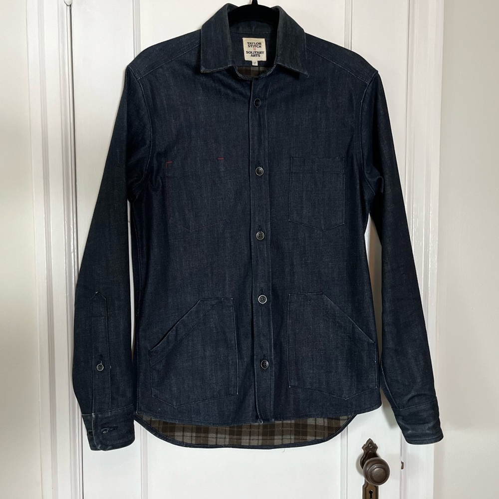 Taylor Stitch Flannel Lined Denim Shirt Jacket